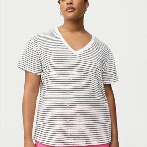 NWT Torrid Heritage Jersey Relaxed V-Neck Tee - Size 2XL